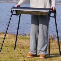 Barbecue portable en acier inoxydable, petit barbecue pliable pour la cuisson de la viande en plein air