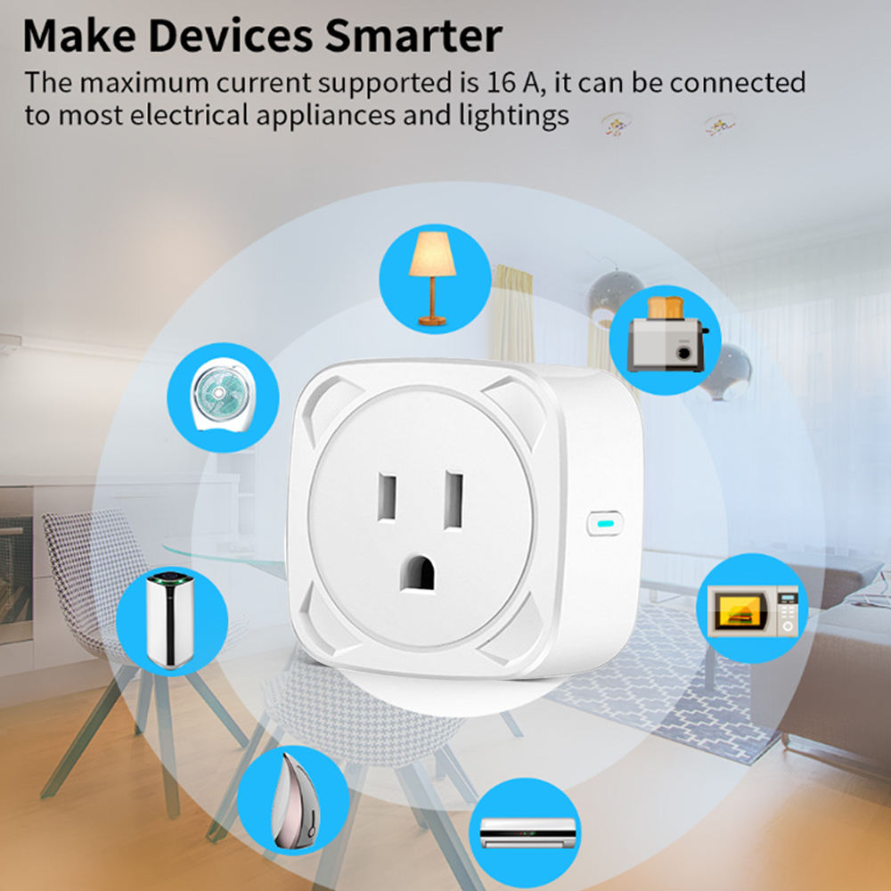 HONPNK13 Tuya WiFi Smart Socket US Standard Electricity Statistics Voice Remote Control