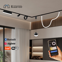 Kuavee Éclairage intérieur moderne, montage en surface, rail magnétique LED 48v, projecteur, éclairage d'appoint, grille pliable, rail magnétique