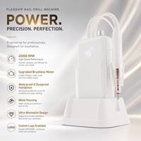 Machine à ongles électrique rechargeable sans balais, étanche, robuste, 45 000 tr/min, pour le retrait de vernis gel acrylique (IMD)