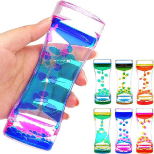 Jouets sensoriels personnalisés, minuteur à huile à main, bulleur, sablier liquide, jouet sensoriel à presser, autisme, anxiété, minuteur de mouvement liquide - Product Image 1
