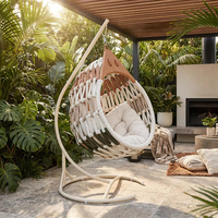Fauteuil suspendu moderne en aluminium tressé à la main, chaise nid d'oiseau d'extérieur résistante aux intempéries, épaissie et imperméable pour hôtel et cour.