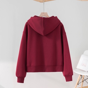 Felpa con cappuccio da donna in morbido cotone caldo e morbido da donna spazzolato alla moda in maglia Casual classico con ricamo orso - Product Image 4