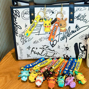 Pikachu Pokémon sevimli karikatür tasarım silikon telefon ve anahtarlık cüzdan peluş anahtarlık - Product Image 6