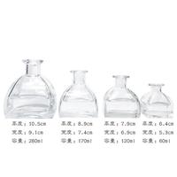 Bouteilles diffuseuses en verre élégantes en gros avec bâtonnets aromatiques pour parfums d'aromathérapie
