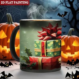 Taza Mágica de Cerámica Negra Esmerilada de 11 oz con Diseño Revelable por Calor para Fiestas - Product Image 6