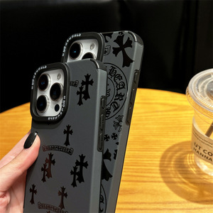 Coque Magnétique Liquide Tendance pour iPhone 17 Air, Étui Antichoc pour Apple 16 Pro Max, Compatible avec iPhone 13 14 15 Plus, Chrome Cross Coque - Product Image 5