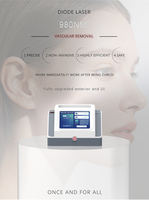Nouvelle machine de beauté pour la peau, traitement 980 nm, élimination des vaisseaux sanguins, avec construction en métal ABS, design portable
