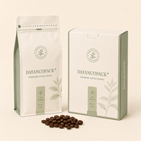 Boîte cadeau rigide écologique et recyclable pour grains de café, avec papier spécial, emballage haut de gamme, matériaux adaptés aux aliments