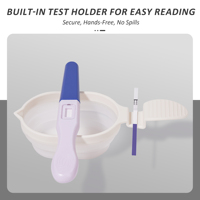Tests de grossesse d'ovulation pour femmes tasse de collecte d'urine pliable réutilisable avec poignée antidérapante tasse de pipi portable avec repos de test