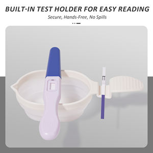 Tests de grossesse d'ovulation pour femmes tasse de collecte d'urine pliable réutilisable avec poignée antidérapante tasse de pipi portable avec repos de <span class=keywords><strong>test</strong></span> - Product Image 4