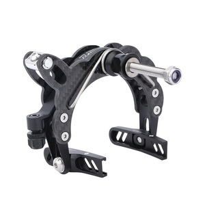 Plaquettes de frein légères en fibre de carbone et alliage d'aluminium non réglables avec angle de pliage de 90° pour vélo pliant. - Product Image 2