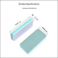 Bloc de polissage double face pour nail art, en éponge EVA, outils de polissage à grain fin pour le nail art transfrontalier