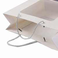Sac en carton ondulé personnalisé de couleur blanche, emballage pour envoi postal, sac cadeau avec logo