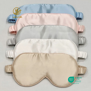 Masque de sommeil de luxe en soie de mûrier 100% <span class=keywords><strong>Yasha</strong></span> Premium 19 Momme Grade 6A, doux, respirant, avec logo personnalisé, pour la maison, l'hôtel et les voyages (lot de quatre) - Product Image 1
