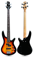 Gitar Minsine IB 4-String 3 Single Coil Pickup Body Basswood Neck Maple Fingerboard Rosewood Hardware Chrome Gitar Kelas Atas