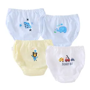 Hot Sale Cotton Breathable Boy Panties Cartoon Print Kids Children Underwear