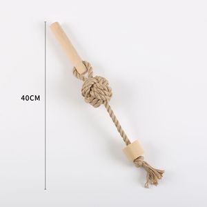 Juguete Masticable de Cuerda de Algodón y Madera para Perros, Duradero, para Aliviar el Aburrimiento y la Dentición, Juguetes Interactivos - Product Image 6