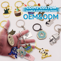 Porte-clés en alliage de zinc avec design de dessin animé personnalisé, moulage sous pression, logo plaqué or, effigie, souvenir de foi, objet de collection, étanche