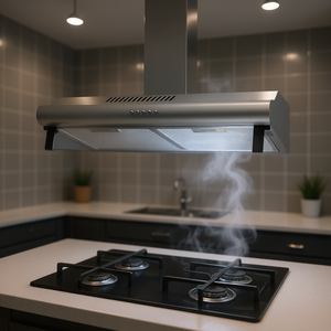 Cappa aspirante da 600 mm in acciaio inossidabile con filtro a rete in alluminio, 3 velocità, elettrica per uso domestico - Product Image 2