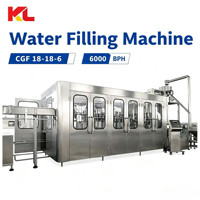Prix d'usine CGF18-18-6 Machine de remplissage d'eau automatique 3-en-1 6000 BPH Ligne de production de mise en bouteille de bouteilles PET de qualité alimentaire