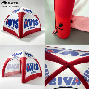 Pompa Elettrica per Tenda Gonfiabile Ermetica Personalizzata CATC |   Tenda per Eventi Impermeabile, Ignifuga e Antivento |   Rosso Bianco di Marca - Product Image 2