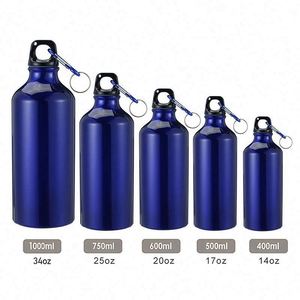 Bouteilles de sublimation personnalisées à bas prix pour la promotion, bouteille d'eau en aluminium à paroi simple pour le sport de plein air avec mousqueton - Product Image 4