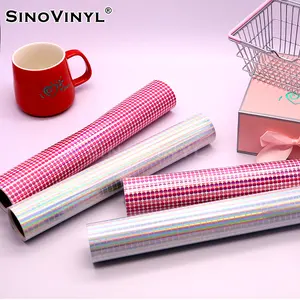 SINOVINYL 12x12 "/30.5x30.5CMホログラフィックモザイク食器DIYクラフトグラフィックビニール家庭用DIY