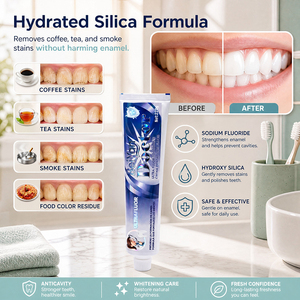 <span class=keywords><strong>Dentifrice</strong></span> blanchissant OEM 220g – Élimine les taches, rafraîchit, répare l'émail pour dents sensibles et délicates - Product Image 5