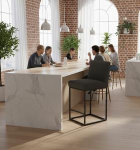 Tabourets de bar minimalistes rembourrés, siège rembourré avec assise rembourrée, structure durable, sièges élégants pour îlot de cuisine - Product Image 3