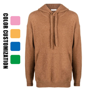 Pull en tricot pour hommes pull-over surdimensionné à capuche en laine et cachemire vente en gros pull-over en tricot personnalisé à capuche Kazak Maglione