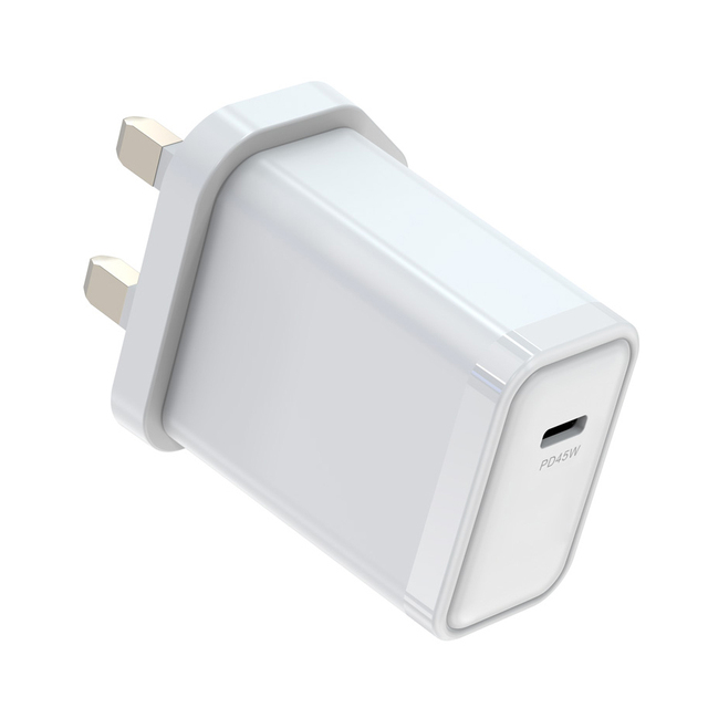 Popular GaN Charger UK Plug 45W Wall Charger PD Power Adapter Type C Laptop Charger High Speed Adaptor