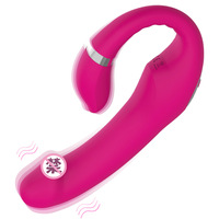 10-Frequenz Dual-Motor C-förmiger Finger-Heizstab AV-Massagevibrator Sexspielzeug für Frauen Paare Masturbation G-Punkt Orgasmus