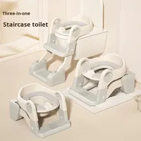 Tabouret de toilette pliable en plastique pour enfants avec main courante pour garçons et filles