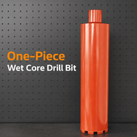 Foret diamanté monobloc Tengrui 77 mm, 1-1/4"-7 UNC, longueur totale 450 mm, pour forage humide du béton et du béton armé