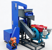 Moulin à riz diesel haute efficacité, machine commerciale multifonctionnelle pour le décorticage et le broyage du riz