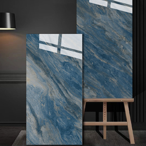 Azulejos de Piso para Sala de Estar de Estilo Simple, 600*1200/750*1500mm, Mármol Azul de Lujo Ligero, Diseño Italiano, Cerámica 126YS013, Estilo Simple L - Product Image 2