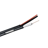 Cable Coaxial RF de Fabricante OEM, Suministro al por Mayor, Conectores con Doble Blindaje, Cable de Alimentación RG6 con Cable de Alimentación de 2 Núcleos para Seguridad CCTV