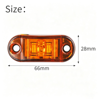 Feux de position latéraux pour camion 12V/24V 2 LED étanches IP68, rouge, avant et arrière, pour remorque, camion, bus