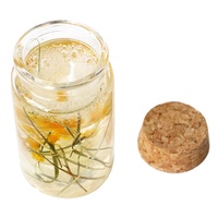 Bougie de pot en verre parfumée d'aromathérapie de fleurs séchées de cire de gel de cristal faite à la main d'usine pour Diwali et barres