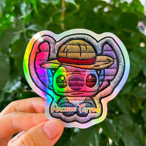 UV Resist Outdoor Silver Rainbow <strong>Colorful</strong> Laser 3 D Hologram Die Cut Logo Stickers Waterproof PVC Custom Holographic Sticker - Product Image 5