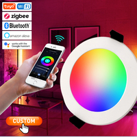 Downlights Led aprobados por Saa estándar australiano de Nueva Zelanda 2700K-6500K regulable Wifi Rgbcw Zigbee Smart Home Ip44 Down Light
