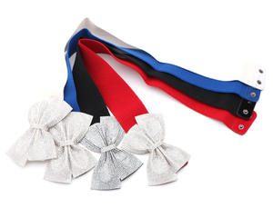 Custom Supplier Big Rhinestone Bow Elastic <strong>Peplum</strong> Waistband Wide Wedding Dress <strong>Belts</strong> for Women - Product Image 4