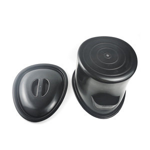 Cubo de Inodoro Portátil de 270 mm, Plástico Negro Ligero, para Uso Doméstico y Personas Mayores - Product Image 1