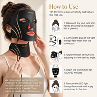 Best-seller - Appareil de massage facial et de lifting du cou sans fil ultra-fin en silicone à 7 couleurs, flexible, pour le soin de la peau, masques faciaux