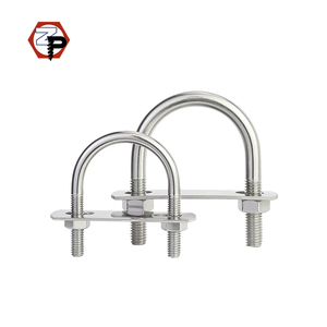 Din3570 U Loại Bu Lông Ống Kẹp Với Nut Tấm Thép Không Gỉ SS A2-70 A4-80 Hình Dạng U Bolt Fastener Nhà Sản Xuất - Product Image 3