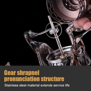 Carrete de pesca giratorio, 17 + 1BB 4,6: 1, de fundición larga, 2500-7500, totalmente de Metal, nuevo tipo - Product Image 5