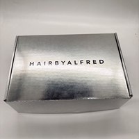 Boîte d'expédition en carton avec logo personnalisé imprimé en feuille d'argent pour vêtements, boîtes en papier métallisé, boîte d'emballage en carton ondulé