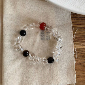 <b>Crystal</b> Bracelet With White <b>Crystal</b> Black Red Agate Tiger Eye Cat's Eye Beads Unisex Everyday Wear Jewelry - Product Image 2