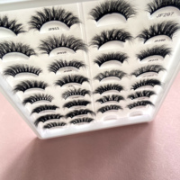 Prix de gros Marque privée Mode Faux cils Faux vison Cils complets Logo personnalisé 18mm Naturel Longue Bande de cils